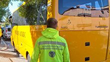 All school buses are inspected before the start of the school year